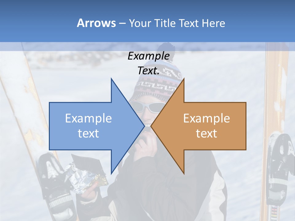 A Woman Sitting In The Snow With Skis On Her Feet PowerPoint Template