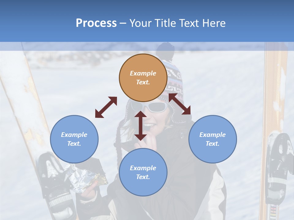 A Woman Sitting In The Snow With Skis On Her Feet PowerPoint Template