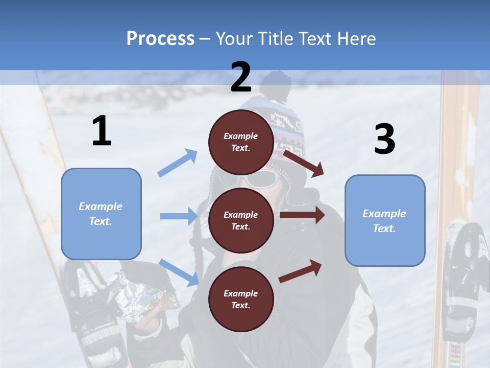A Woman Sitting In The Snow With Skis On Her Feet PowerPoint Template
