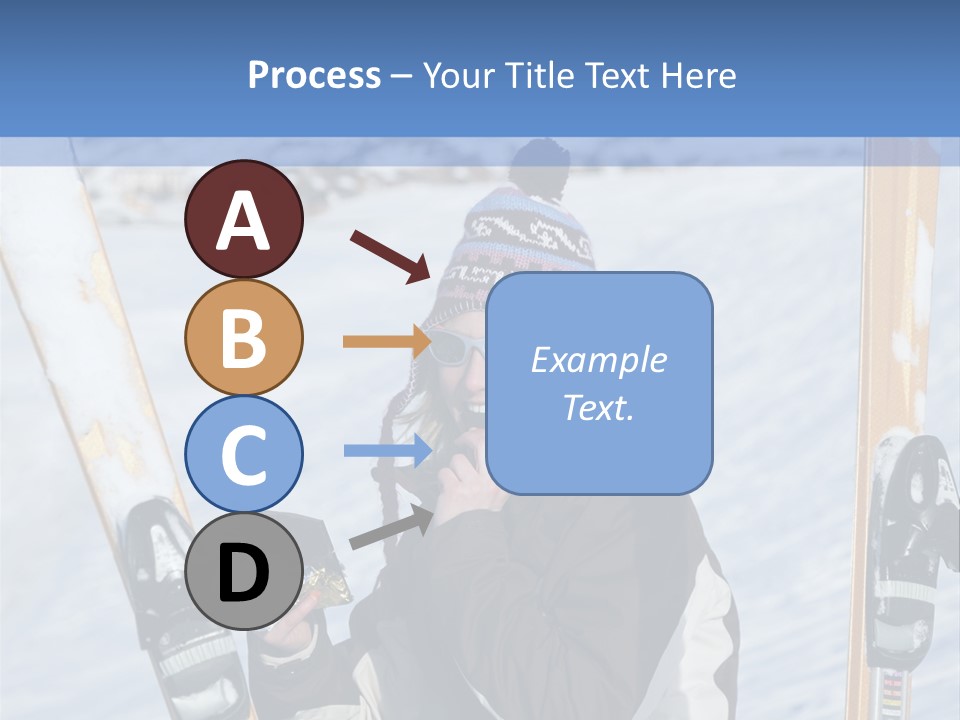 A Woman Sitting In The Snow With Skis On Her Feet PowerPoint Template