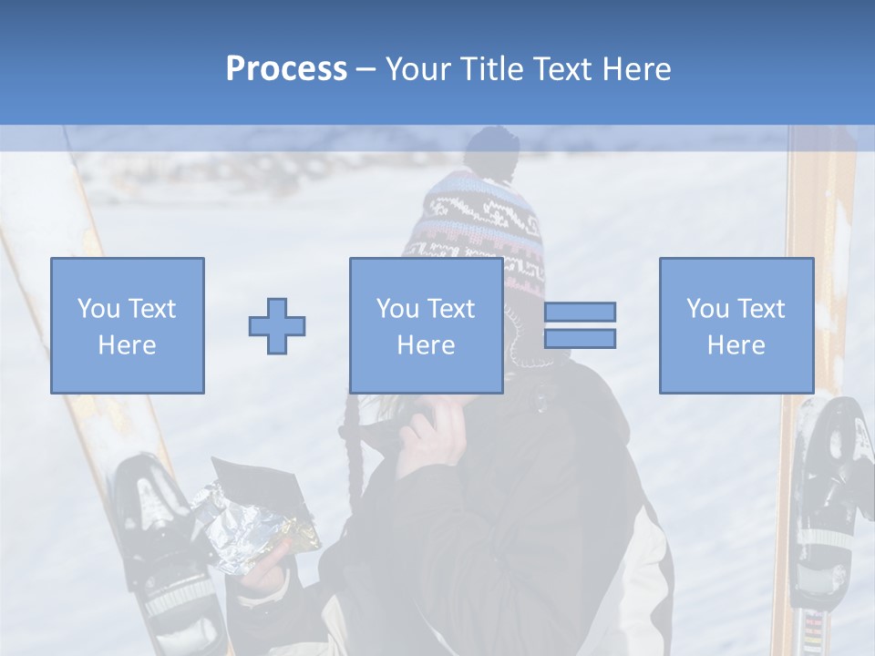 A Woman Sitting In The Snow With Skis On Her Feet PowerPoint Template