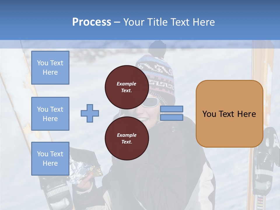 A Woman Sitting In The Snow With Skis On Her Feet PowerPoint Template