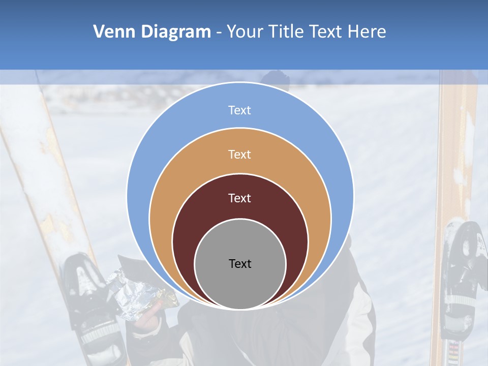 A Woman Sitting In The Snow With Skis On Her Feet PowerPoint Template