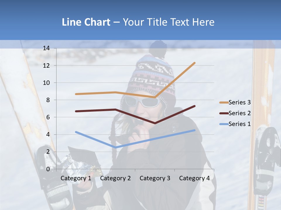 A Woman Sitting In The Snow With Skis On Her Feet PowerPoint Template