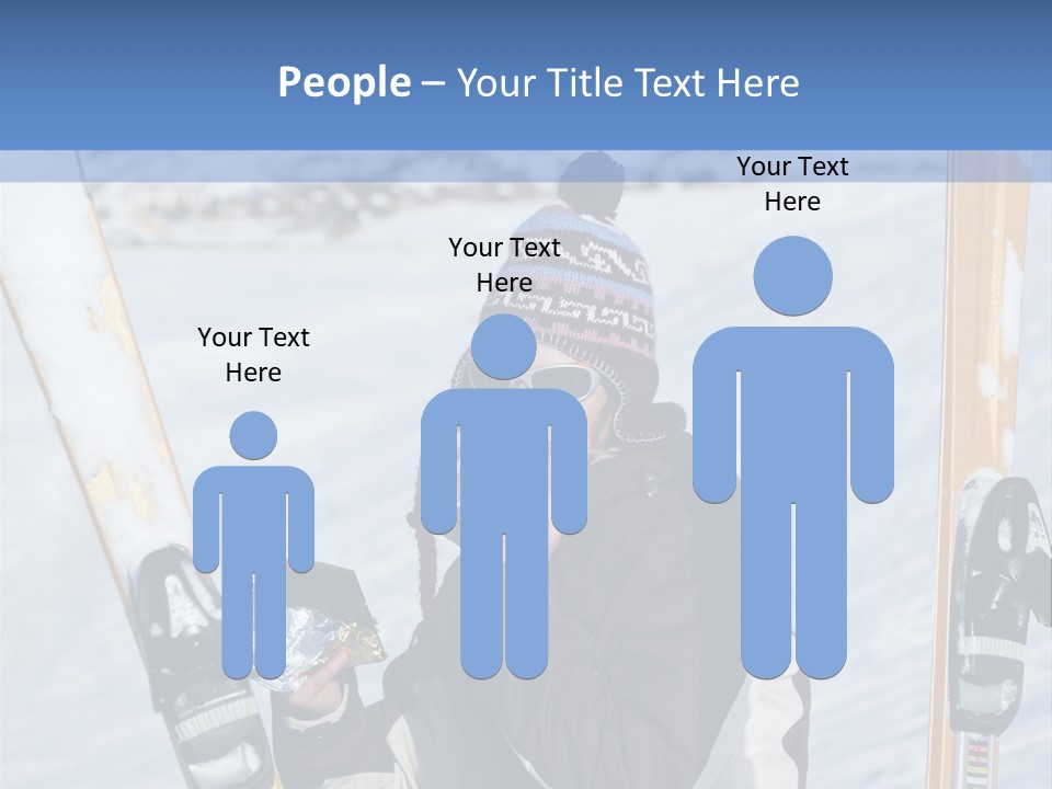 A Woman Sitting In The Snow With Skis On Her Feet PowerPoint Template