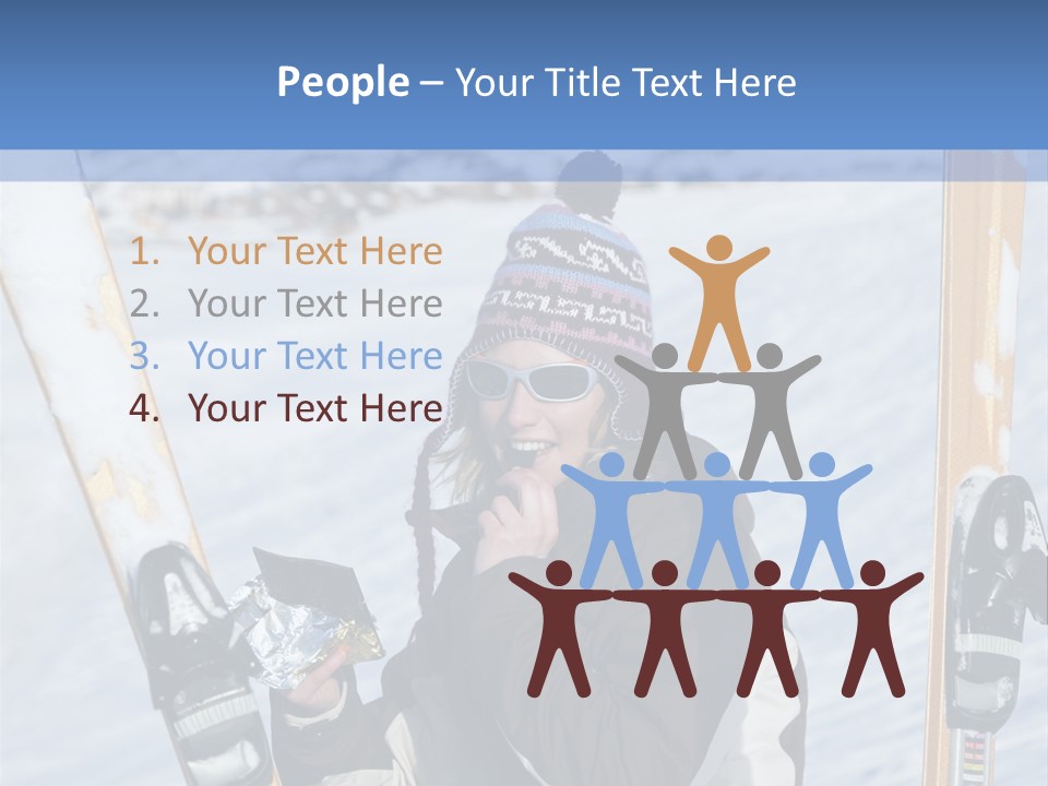 A Woman Sitting In The Snow With Skis On Her Feet PowerPoint Template
