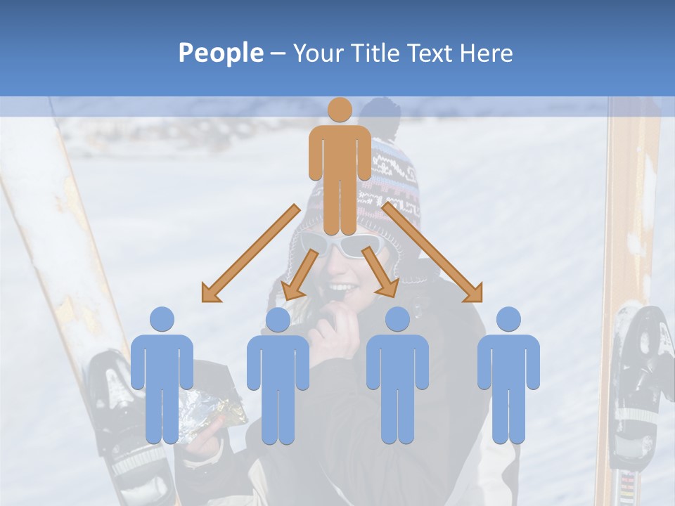 A Woman Sitting In The Snow With Skis On Her Feet PowerPoint Template