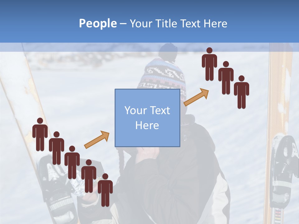 A Woman Sitting In The Snow With Skis On Her Feet PowerPoint Template