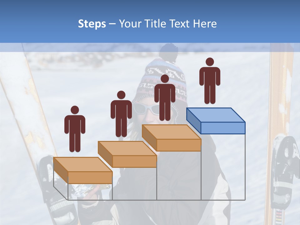 A Woman Sitting In The Snow With Skis On Her Feet PowerPoint Template
