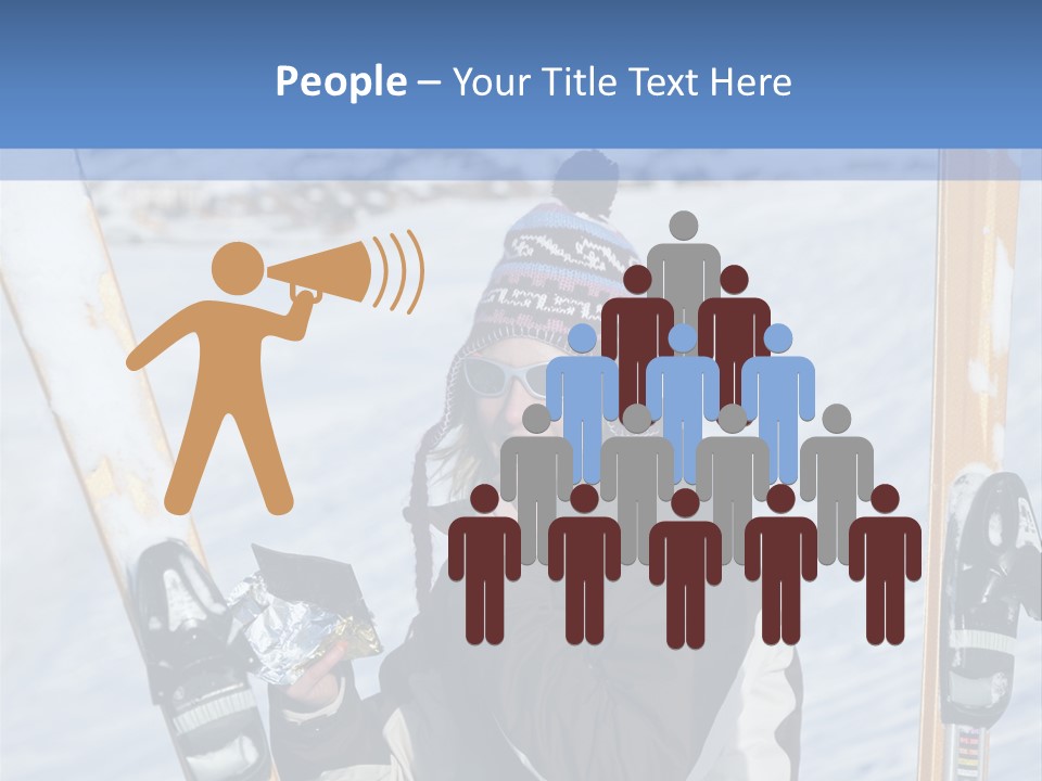 A Woman Sitting In The Snow With Skis On Her Feet PowerPoint Template