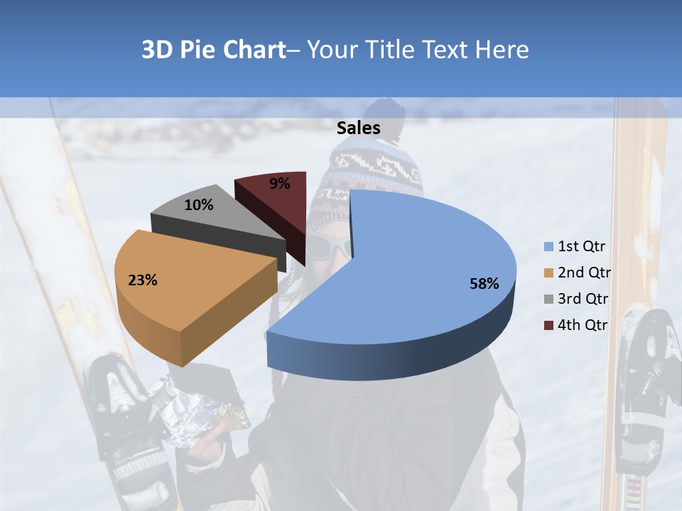 A Woman Sitting In The Snow With Skis On Her Feet PowerPoint Template