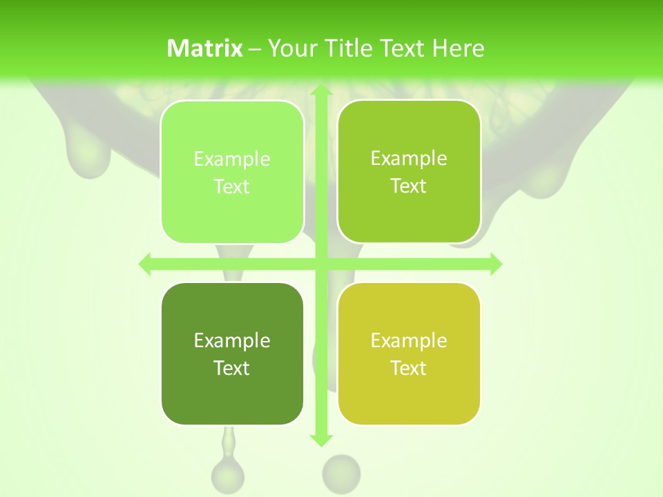 A Slice Of Lime With Drops Of Water On A Green Background PowerPoint Template