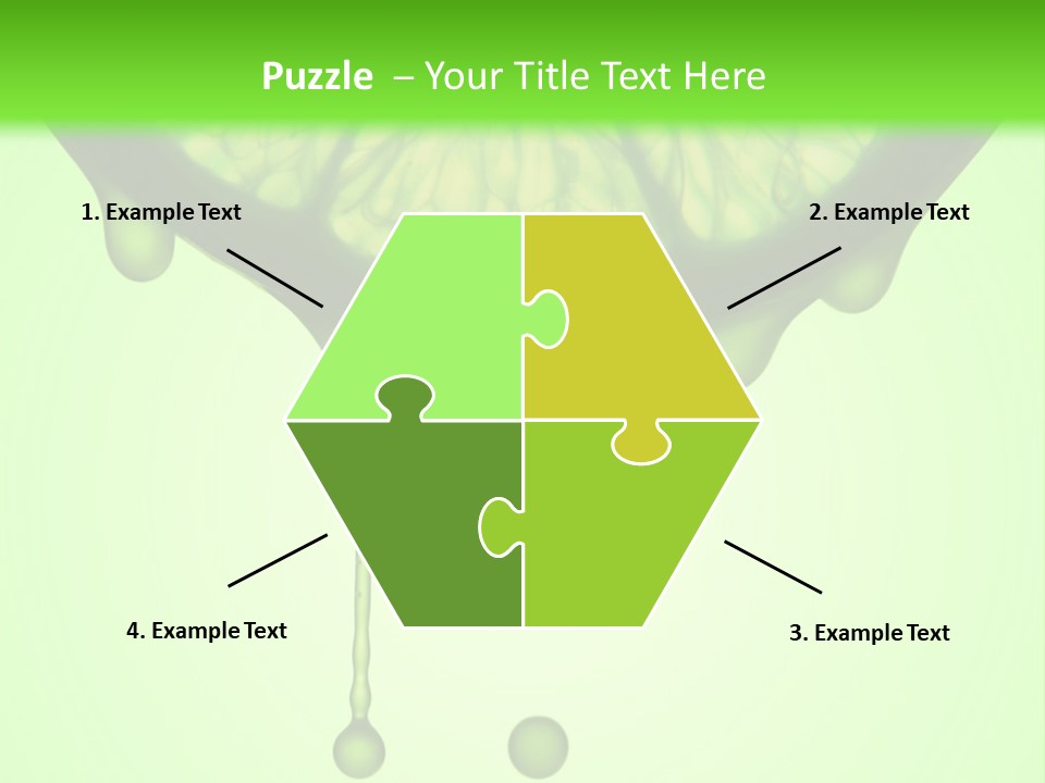 A Slice Of Lime With Drops Of Water On A Green Background PowerPoint Template