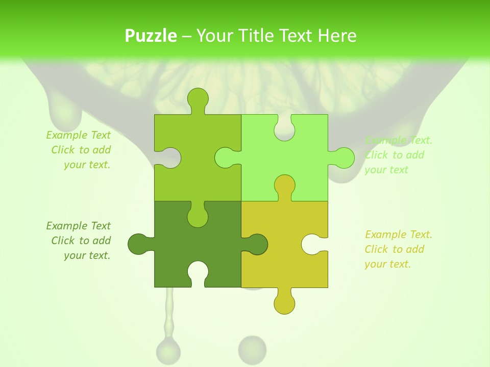 A Slice Of Lime With Drops Of Water On A Green Background PowerPoint Template