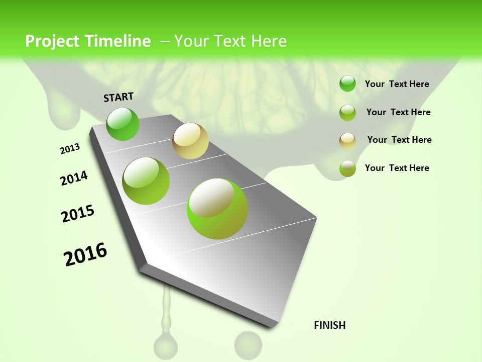 A Slice Of Lime With Drops Of Water On A Green Background PowerPoint Template
