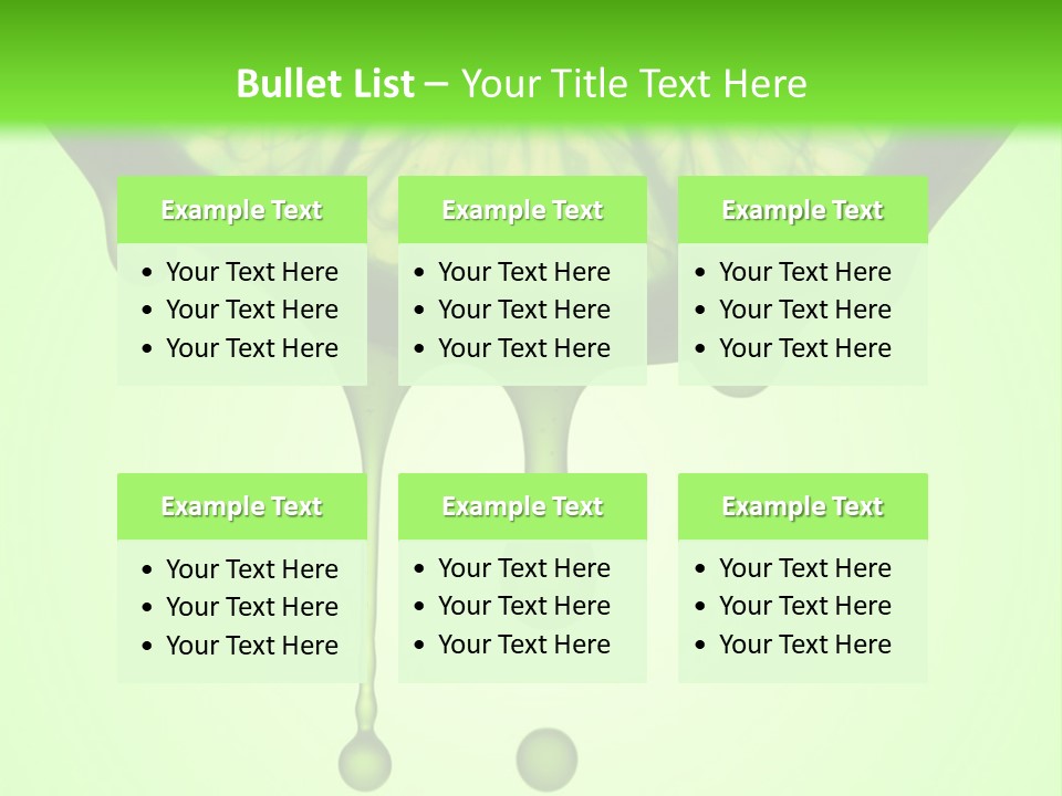 A Slice Of Lime With Drops Of Water On A Green Background PowerPoint Template
