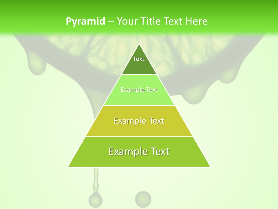 A Slice Of Lime With Drops Of Water On A Green Background PowerPoint Template