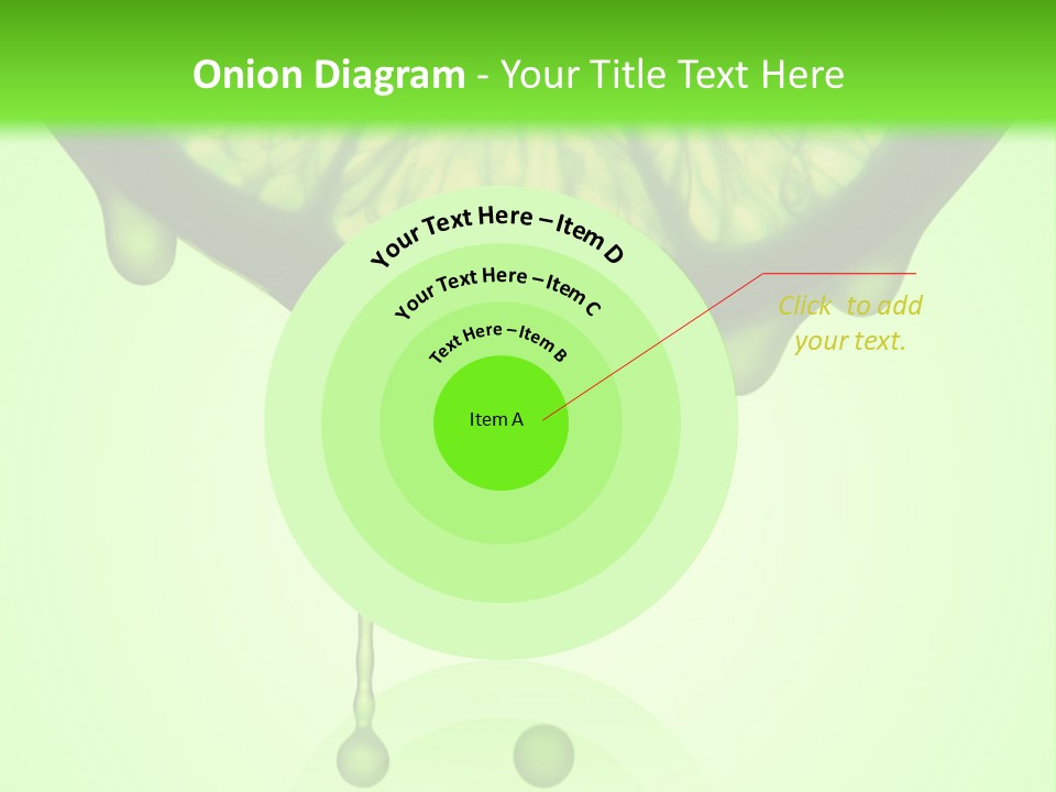 A Slice Of Lime With Drops Of Water On A Green Background PowerPoint Template