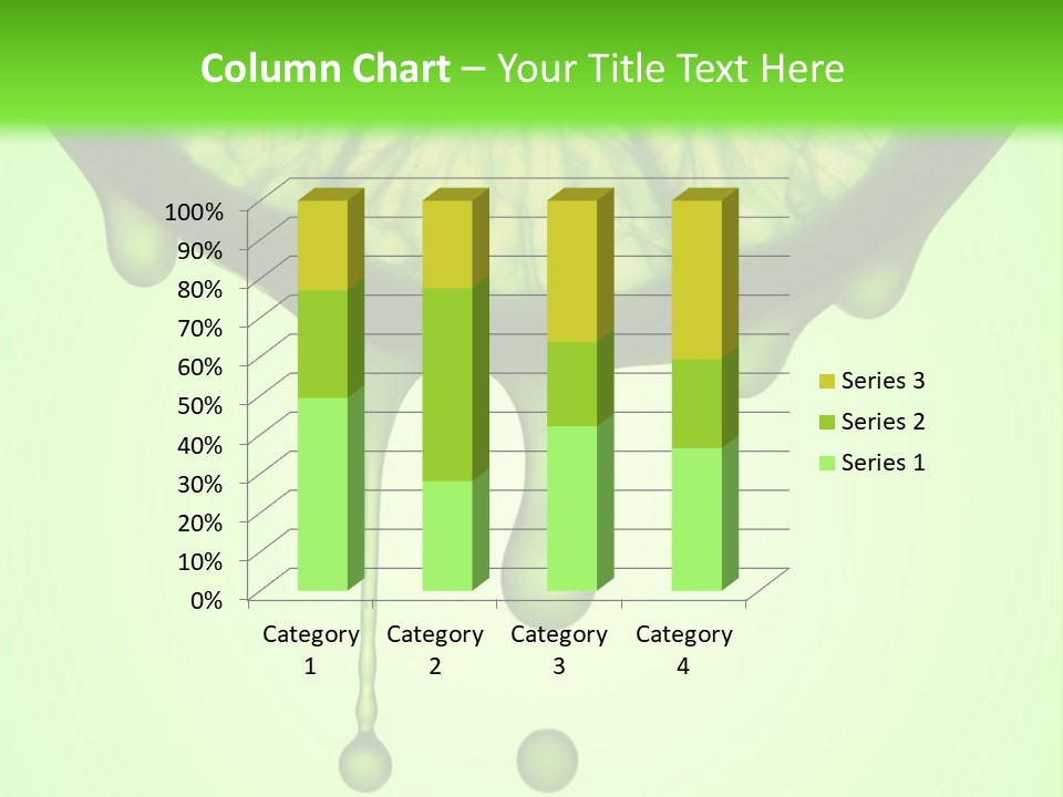 A Slice Of Lime With Drops Of Water On A Green Background PowerPoint Template