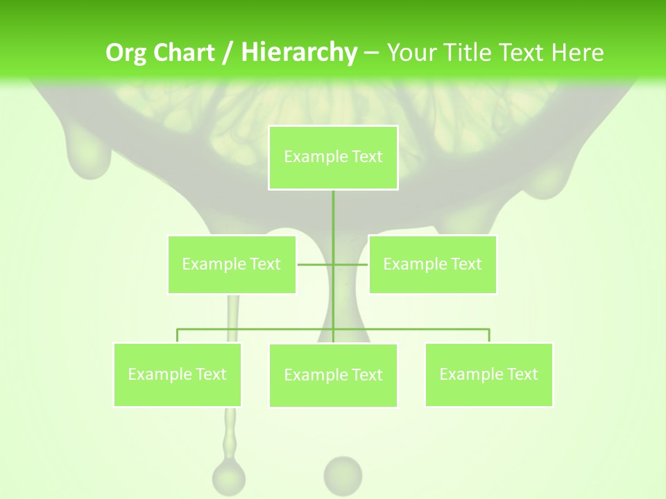 A Slice Of Lime With Drops Of Water On A Green Background PowerPoint Template