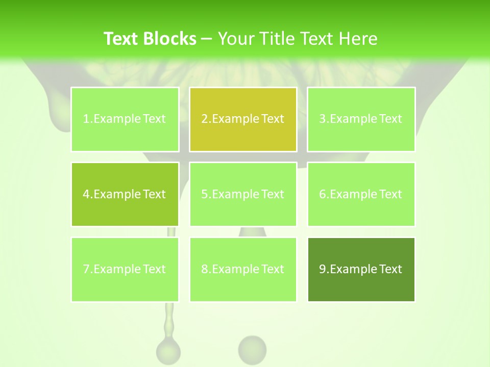 A Slice Of Lime With Drops Of Water On A Green Background PowerPoint Template
