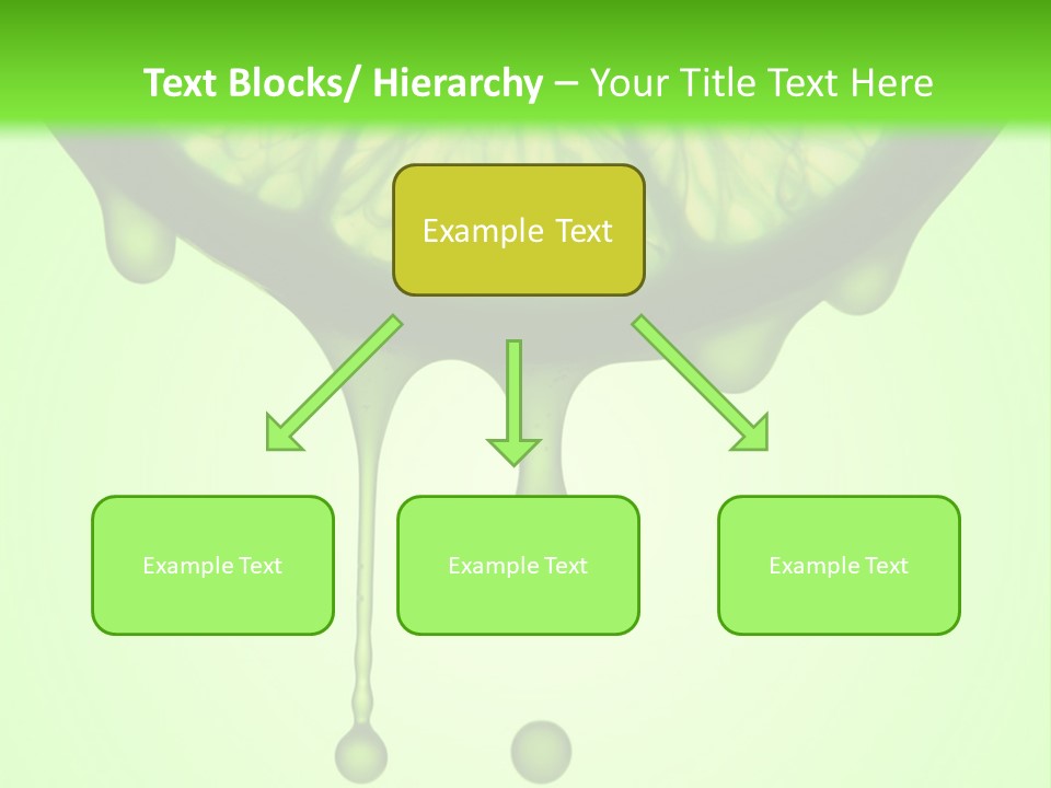 A Slice Of Lime With Drops Of Water On A Green Background PowerPoint Template