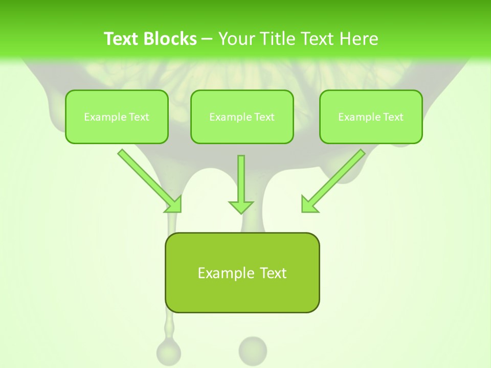 A Slice Of Lime With Drops Of Water On A Green Background PowerPoint Template