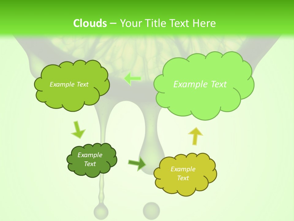 A Slice Of Lime With Drops Of Water On A Green Background PowerPoint Template