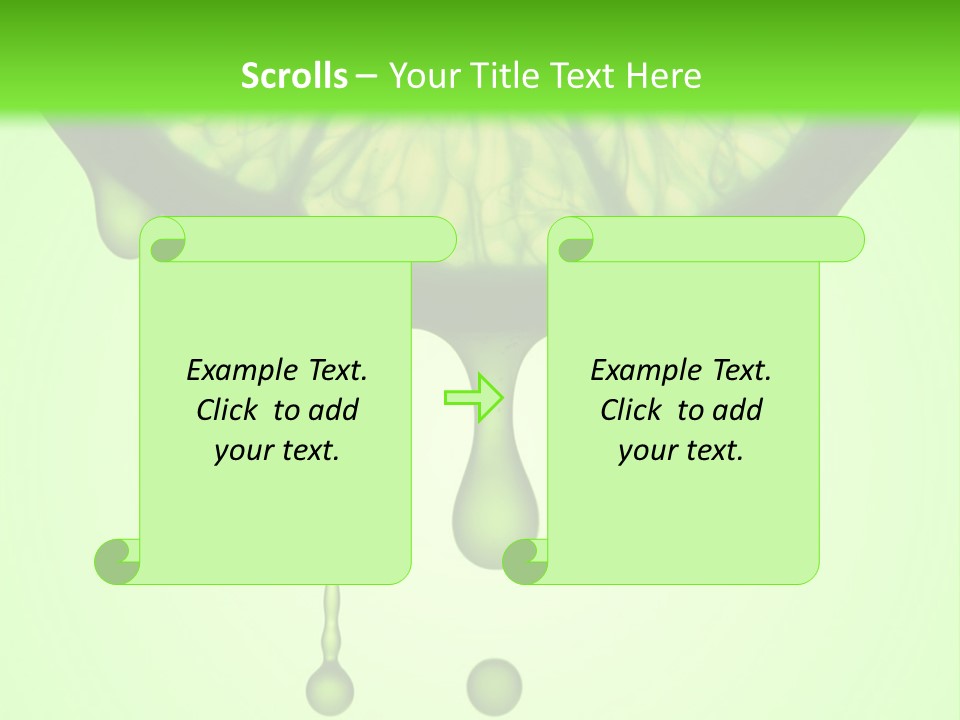 A Slice Of Lime With Drops Of Water On A Green Background PowerPoint Template