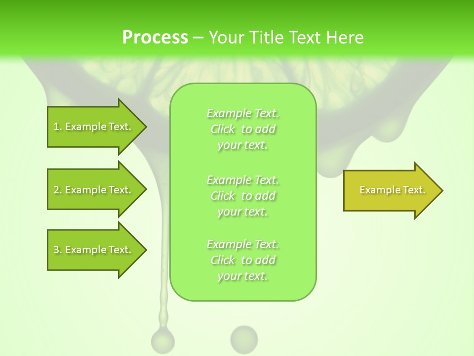 A Slice Of Lime With Drops Of Water On A Green Background PowerPoint Template