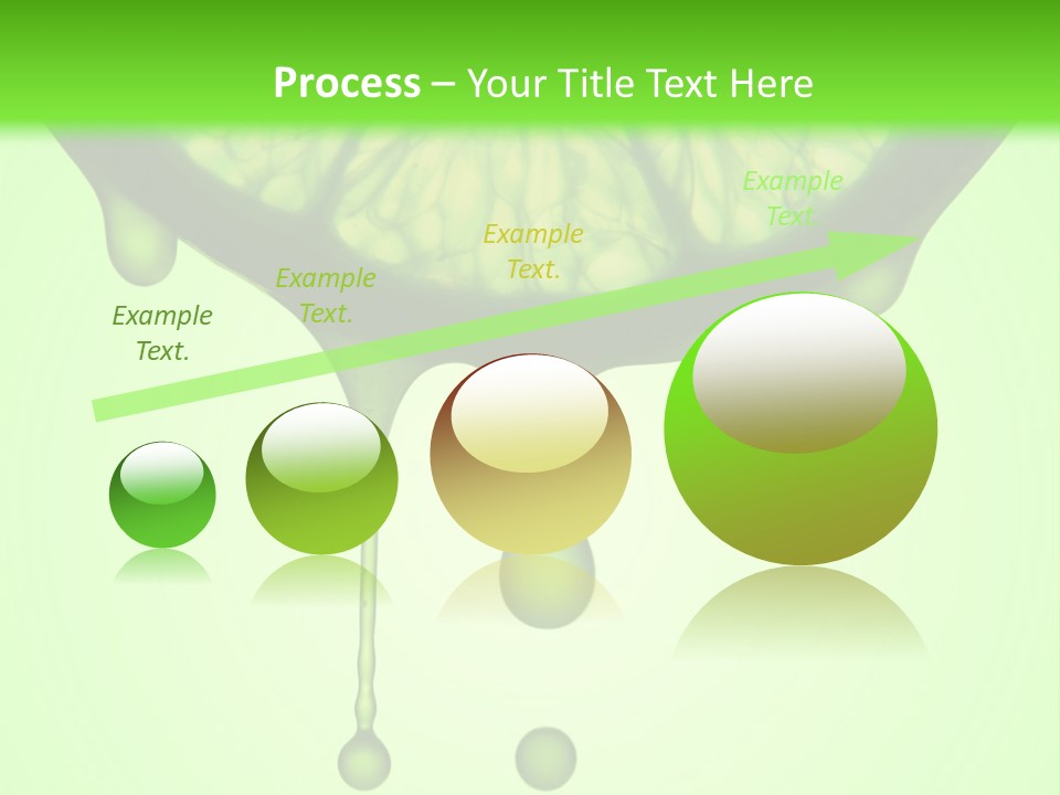 A Slice Of Lime With Drops Of Water On A Green Background PowerPoint Template