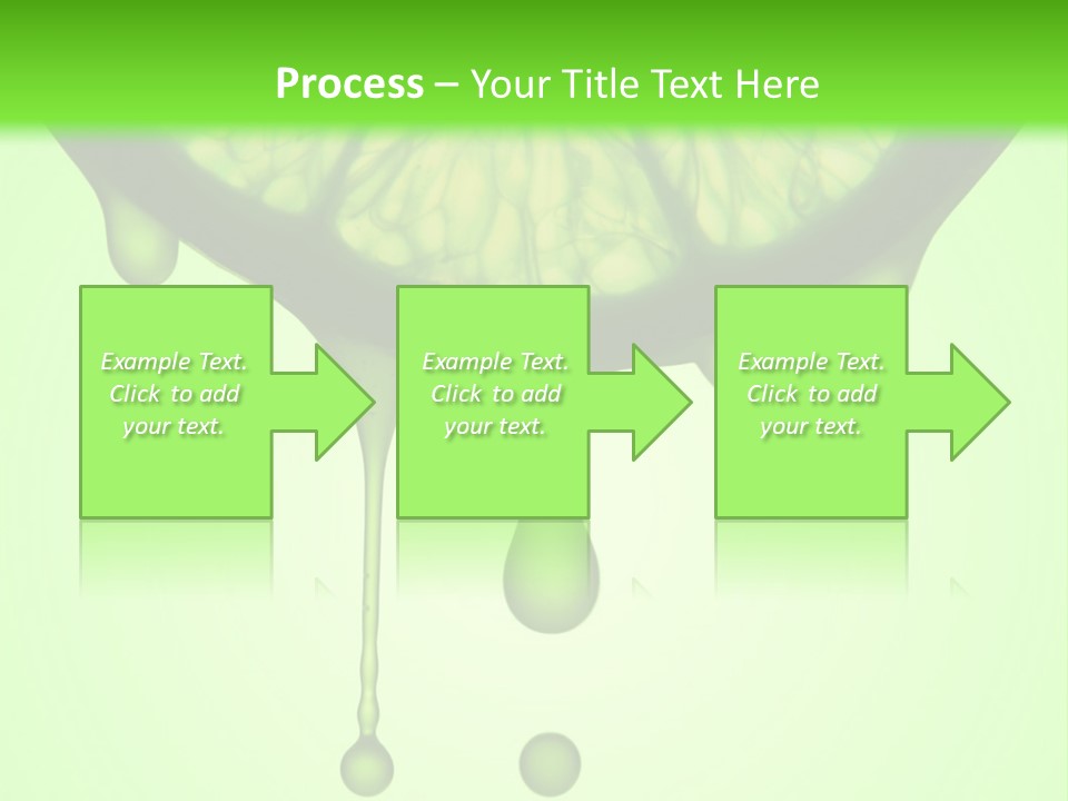 A Slice Of Lime With Drops Of Water On A Green Background PowerPoint Template