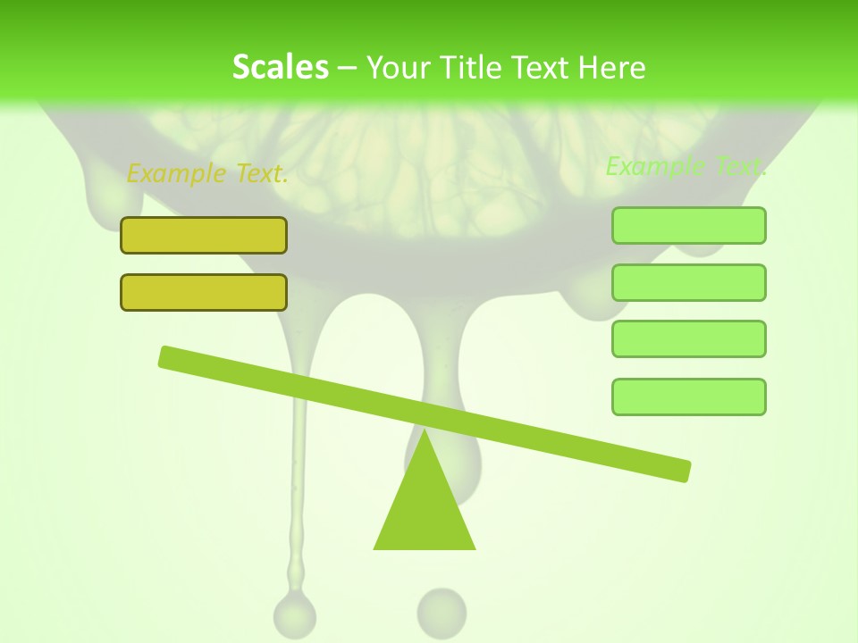 A Slice Of Lime With Drops Of Water On A Green Background PowerPoint Template