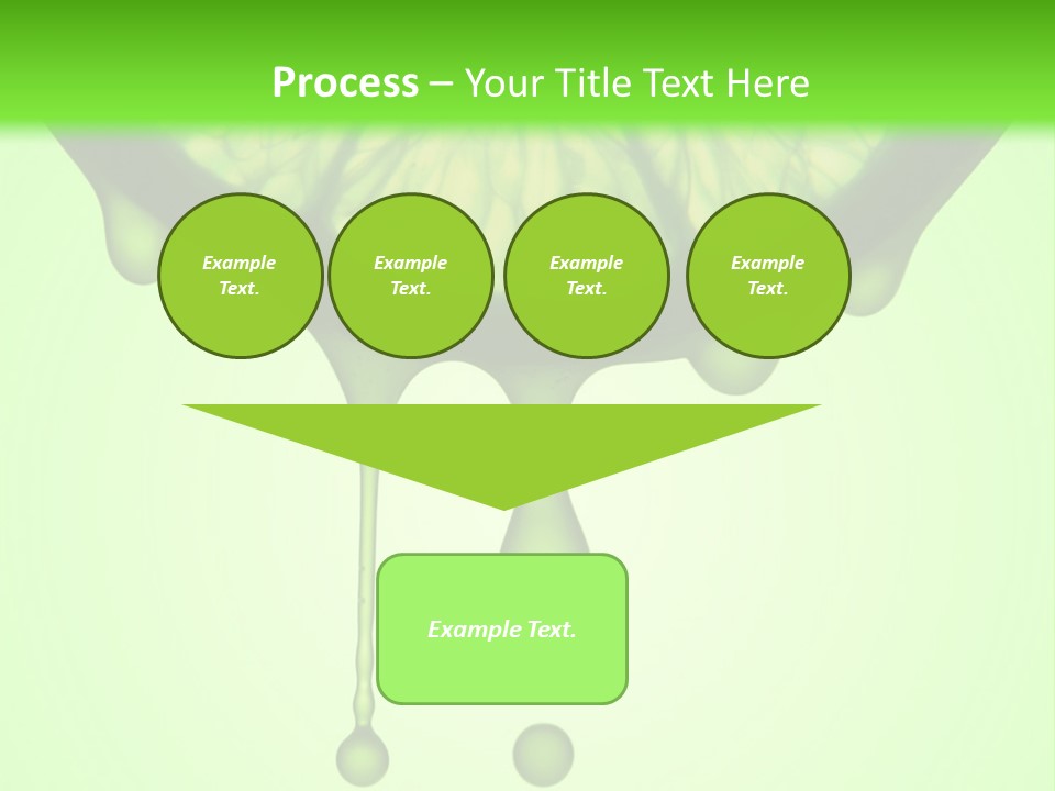 A Slice Of Lime With Drops Of Water On A Green Background PowerPoint Template