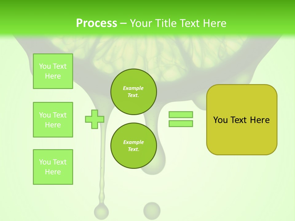 A Slice Of Lime With Drops Of Water On A Green Background PowerPoint Template