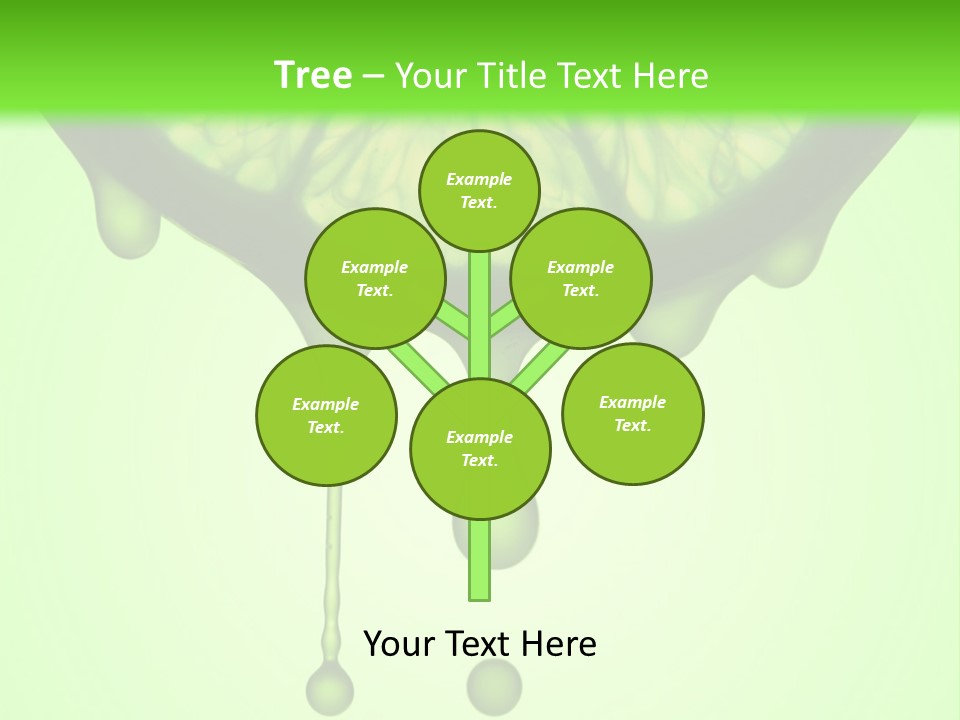 A Slice Of Lime With Drops Of Water On A Green Background PowerPoint Template