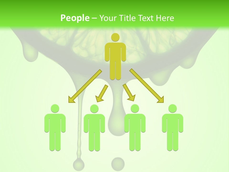 A Slice Of Lime With Drops Of Water On A Green Background PowerPoint Template