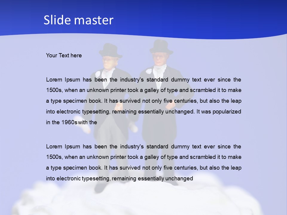 Two Figurines Are Standing On Top Of A Cake PowerPoint Template