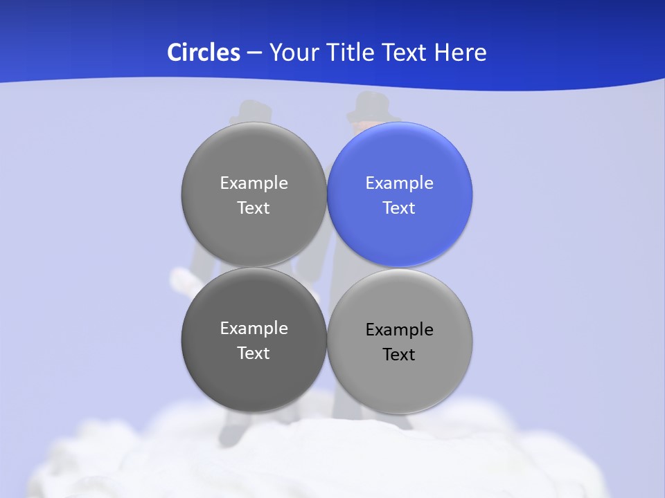 Two Figurines Are Standing On Top Of A Cake PowerPoint Template