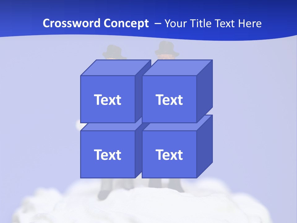 Two Figurines Are Standing On Top Of A Cake PowerPoint Template