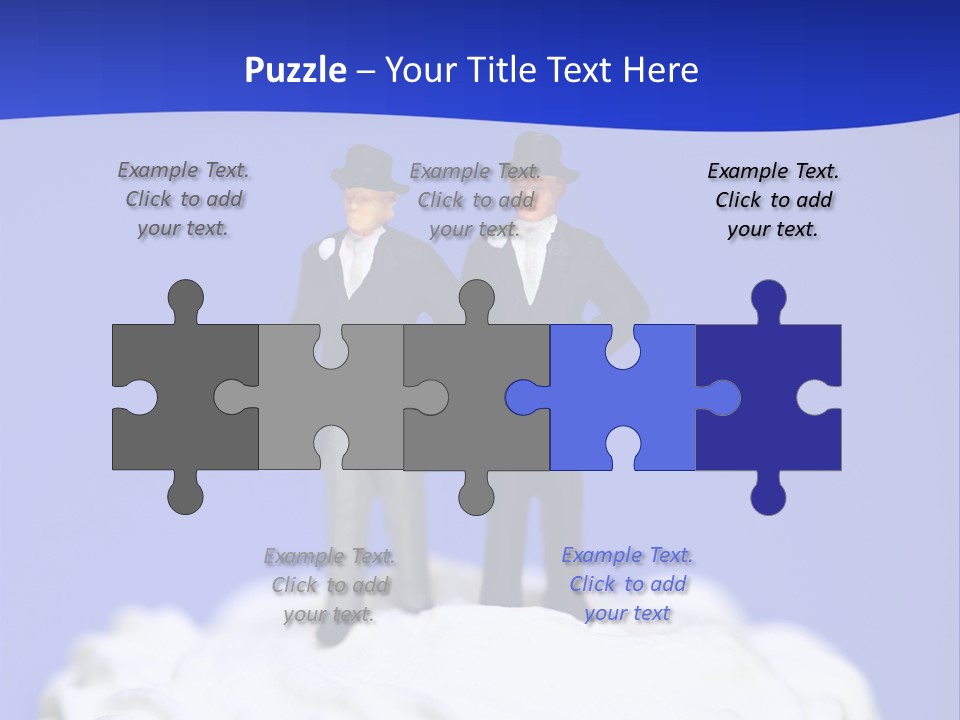 Two Figurines Are Standing On Top Of A Cake PowerPoint Template
