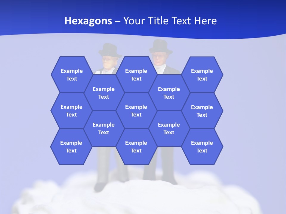 Two Figurines Are Standing On Top Of A Cake PowerPoint Template