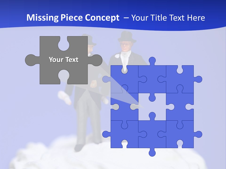 Two Figurines Are Standing On Top Of A Cake PowerPoint Template