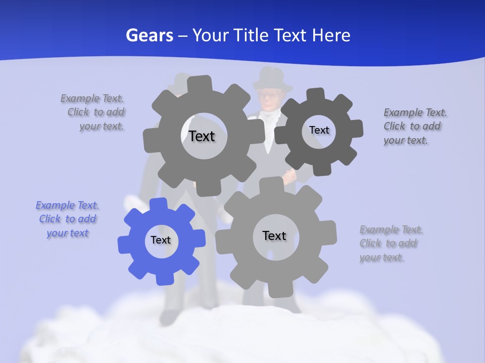 Two Figurines Are Standing On Top Of A Cake PowerPoint Template