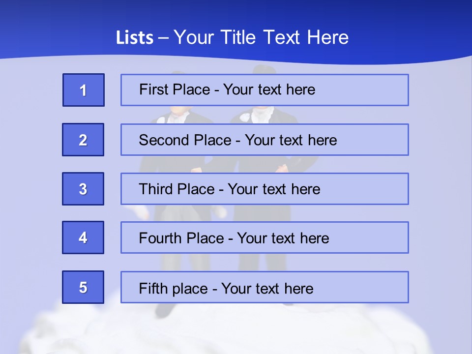 Two Figurines Are Standing On Top Of A Cake PowerPoint Template