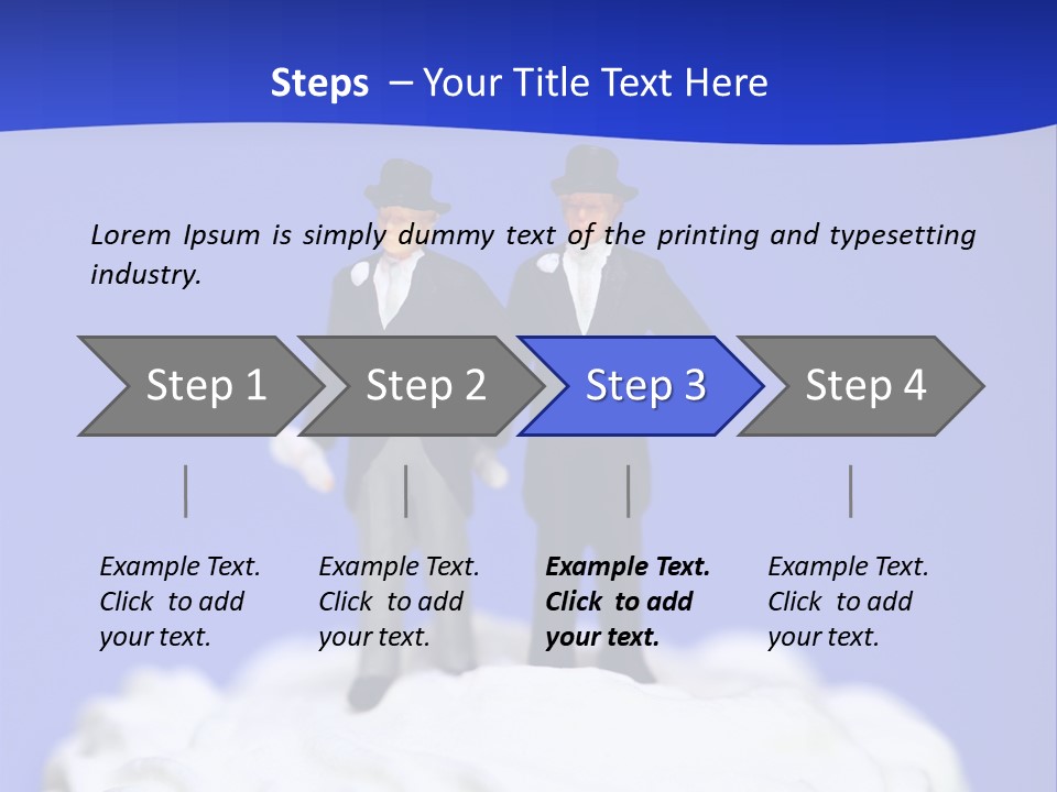 Two Figurines Are Standing On Top Of A Cake PowerPoint Template