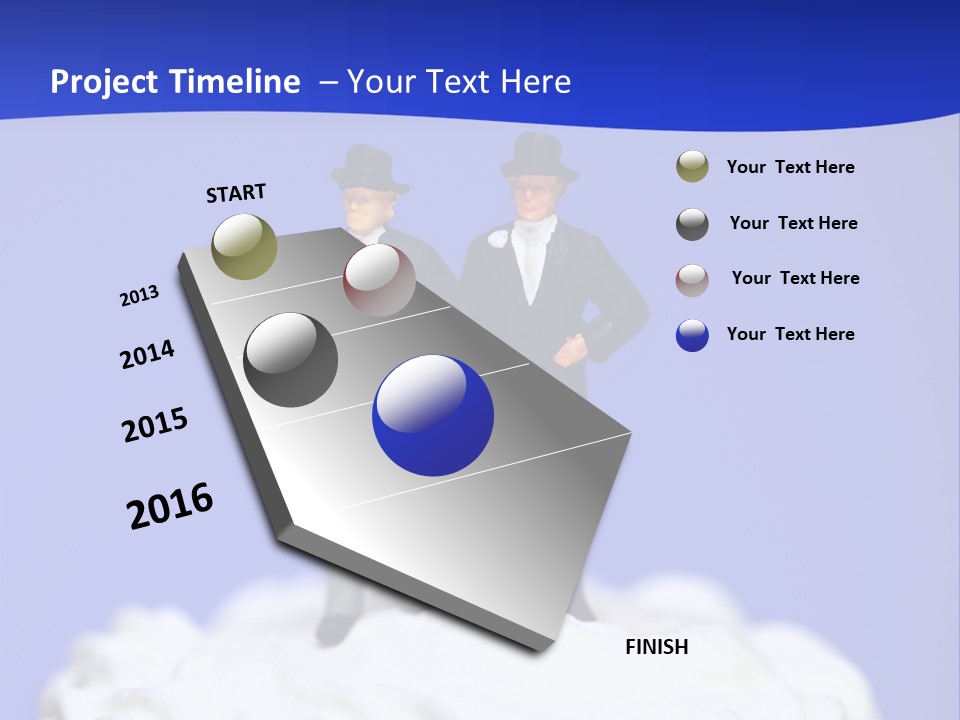 Two Figurines Are Standing On Top Of A Cake PowerPoint Template