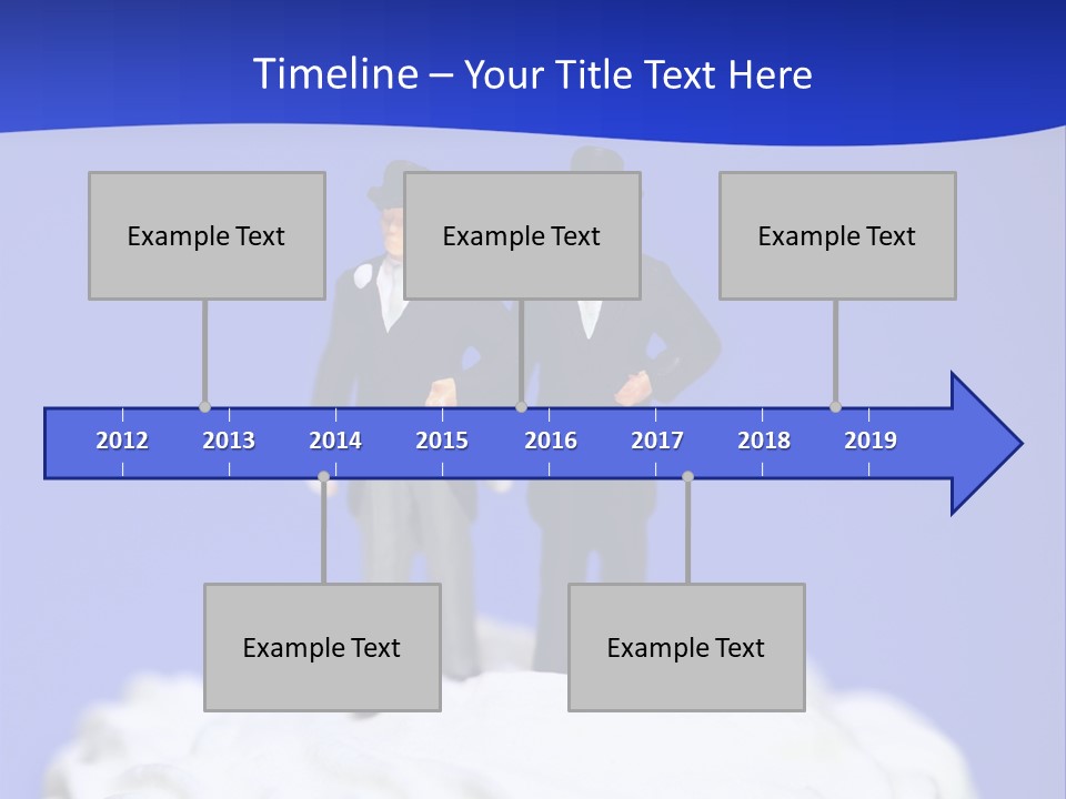 Two Figurines Are Standing On Top Of A Cake PowerPoint Template