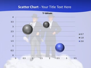 Two Figurines Are Standing On Top Of A Cake PowerPoint Template