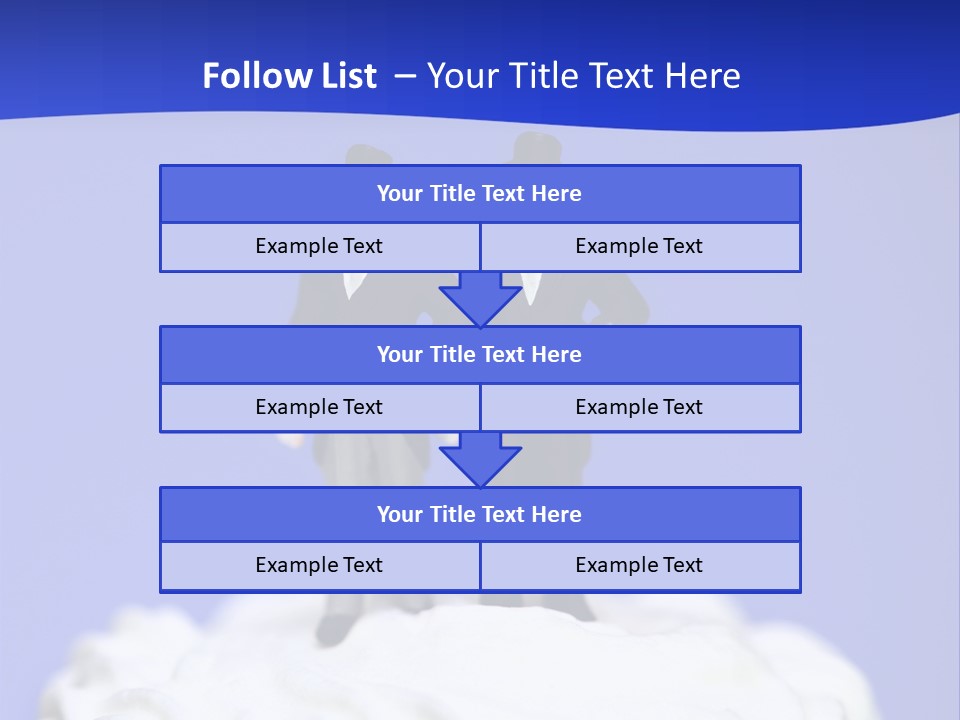 Two Figurines Are Standing On Top Of A Cake PowerPoint Template